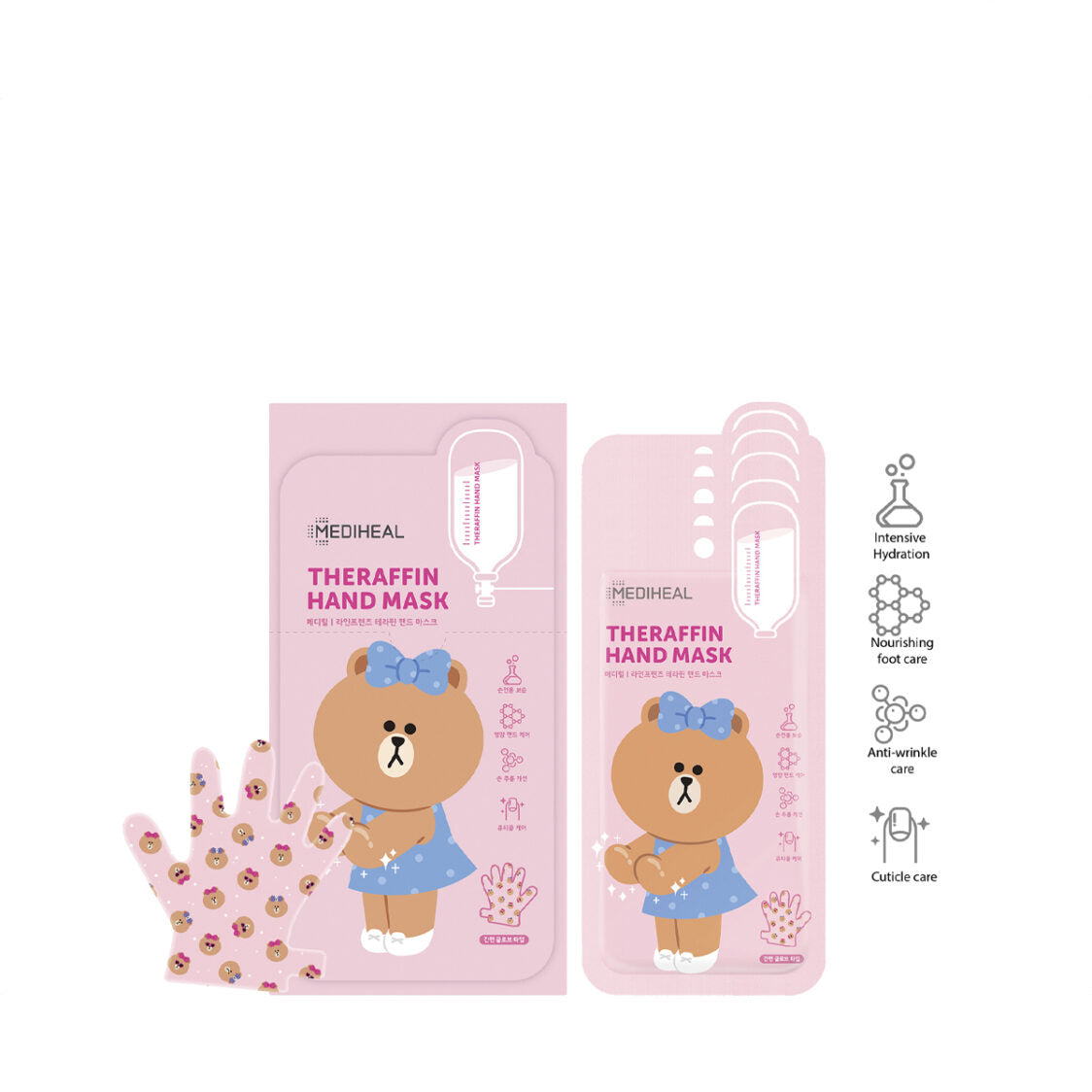 [Mediheal] Line Friends Taraffin Hand Mask 1ea