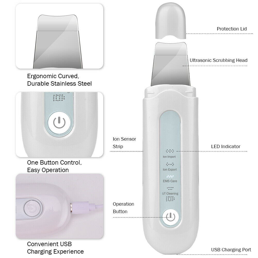 Ultrasonic Facial Skin Scrubber